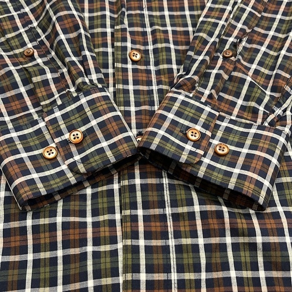 Taylor‎ Dry Goods | Modal Cotton Plaid Dress Shirt | Blue Multi | Men’s Large - Picture 3 of 13